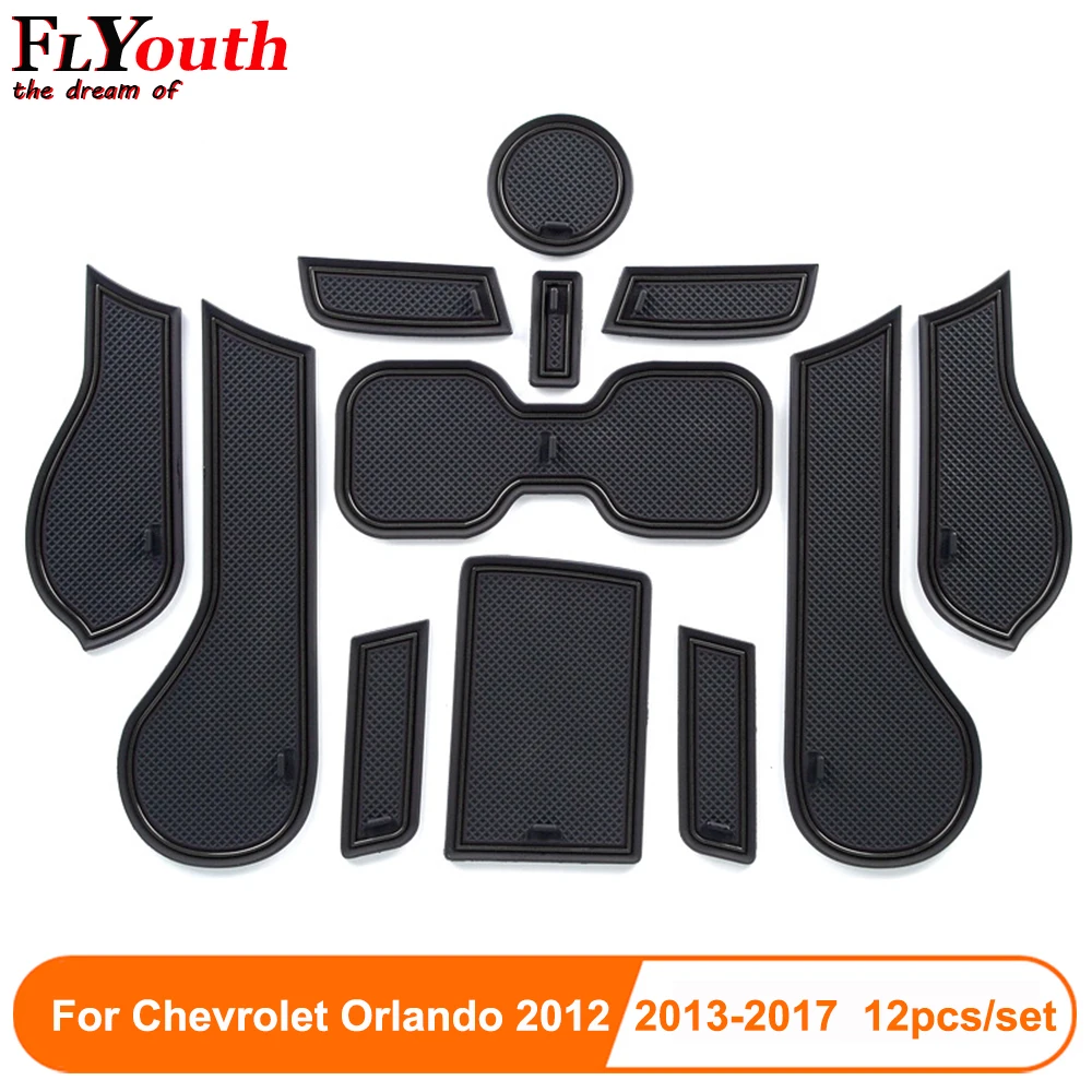 Нескользящий коврик для ворот и чашек Chevrolet Orlando 2012 2013 2017 внутренний нескользящий