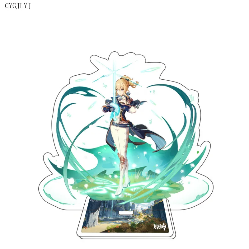 

Genshin Impact Diluc Venti Klee Keqing Qiqi Acrylic Stand Model Plate Desk Decor Standing Anime Figure Keychain For Fans Gifts