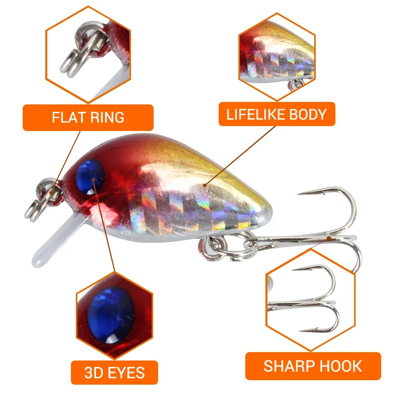 

Mini Fishing Pesca Sinking Wobblers Fishing Lures Jointed Crankbait Swimbait Hard Artificial Bait Fishing Tackle Lure Baits