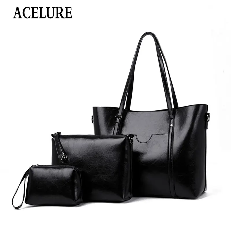 

Fashion Ladies Shoulder Crossbody Bags Soft Solid Color PU Leather Women High Capacity Casual Simple Totes Bags Female Bucket