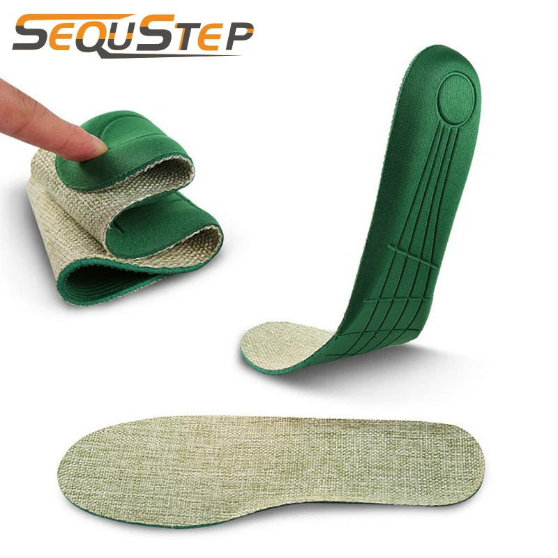 

Unisex Ortholite Sports Insole Linen Cloth Absorb Sweat Deodorization Shock Release Moisture Insole Foot Health Shoes Pad