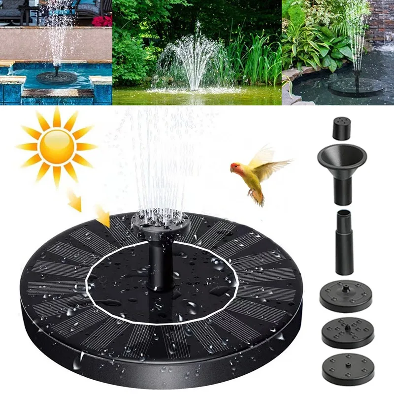 

Mini Solar Water Fountain Pool Pond Waterfall Fountain Garden Decoration Outdoor Bird Bath Solar Powered Fountain Floating Water