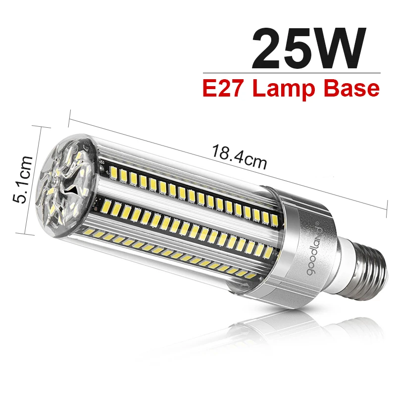 25W E27 Goodland светодиодный светильник-кукуруза E39 E40 Светодиодный светильник-кукуруза 50 Вт 120 Вт 200 Вт Светодиодный светильник 110 В 220 в E27 алюминиевый для склада заводского подвала - Испускаемый цвет: 25W E27