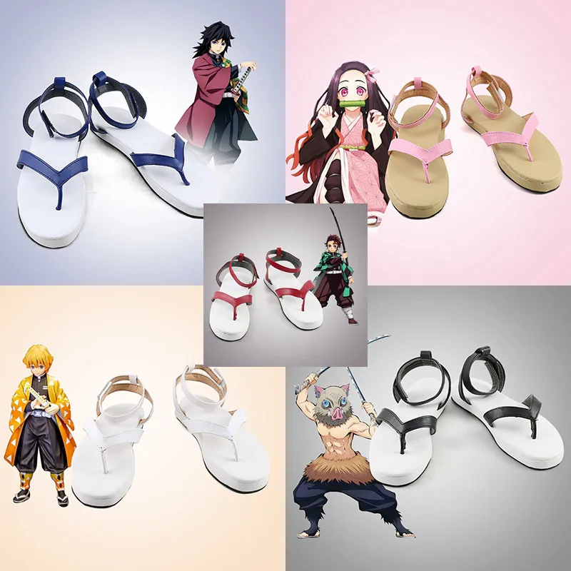 Аниме Demon Slayer Kimetsu no Yaiba Kamado Nezuko Tanjirou Agatsuma Zenitsu Giyuu Tomioka Hashibira Inosuke обувь для