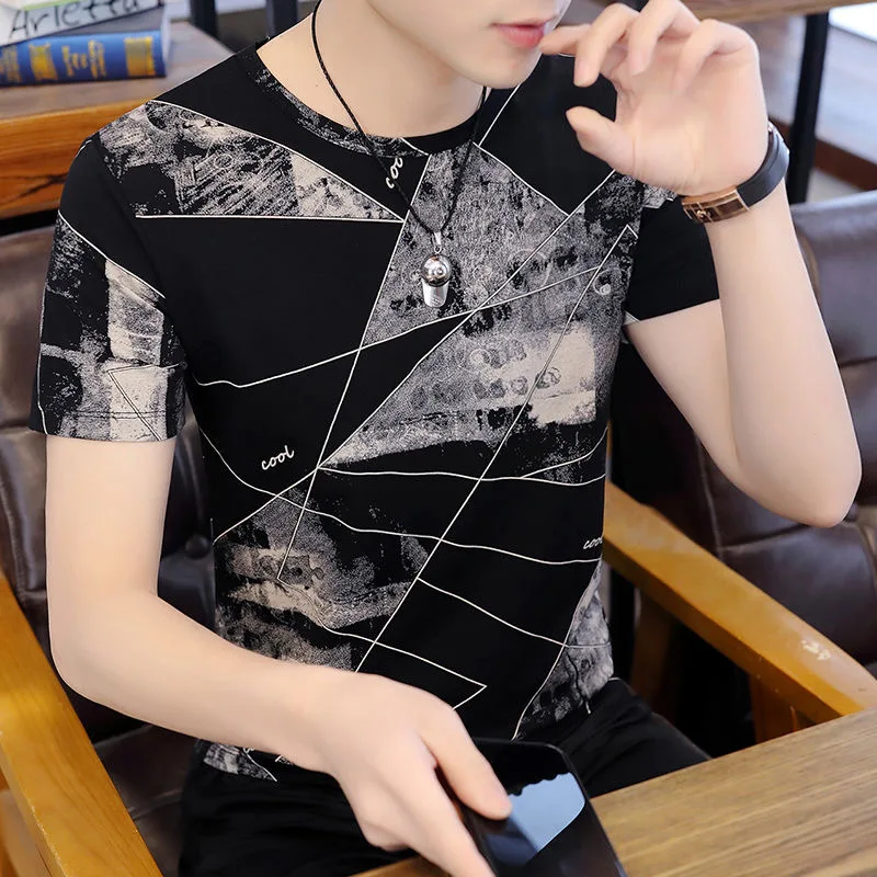 Популярная мужская футболка с коротким рукавом и 3D принтом молнией необычная