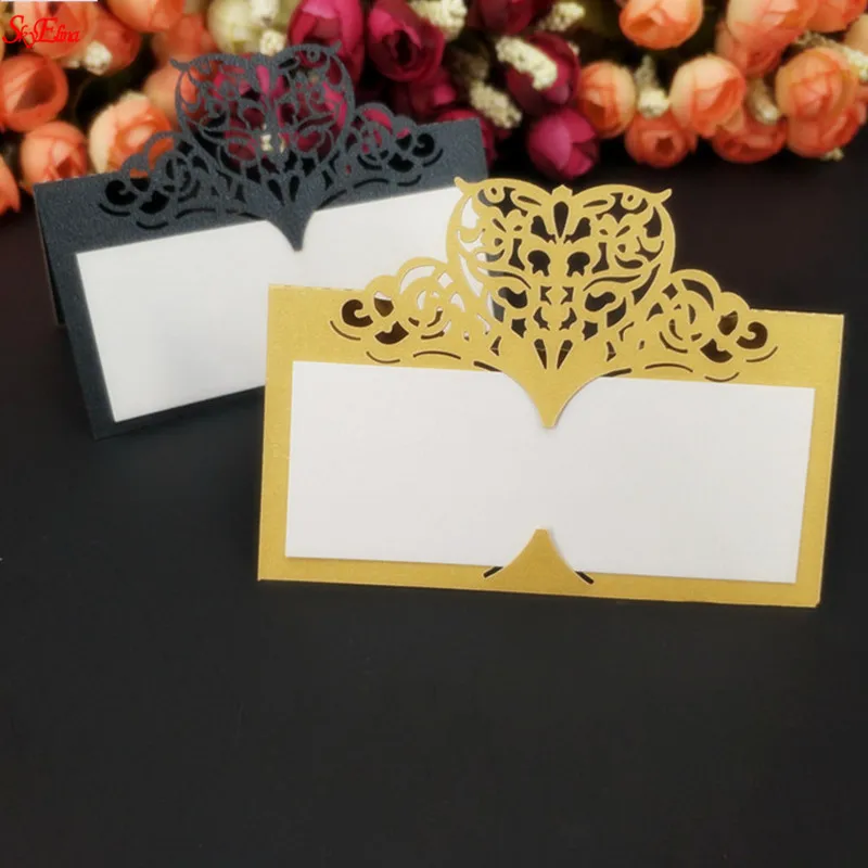 100/50/10 шт. лазерные свадебные пригласительные открытки винтажные подарочные для