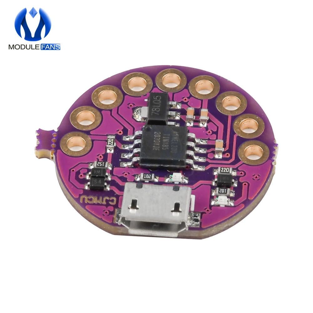 Макетная плата LilyTiny LilyPad ATtiny85 с Micro USB переносной модуль для Arduino программируемое