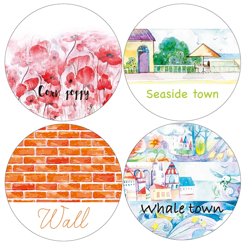 Poppy Wall Whale Town DIY японская бумага декоративная клейкая лента васи маскирующая Лента Скрапбукинг наклейка украшение школьный инструмент
