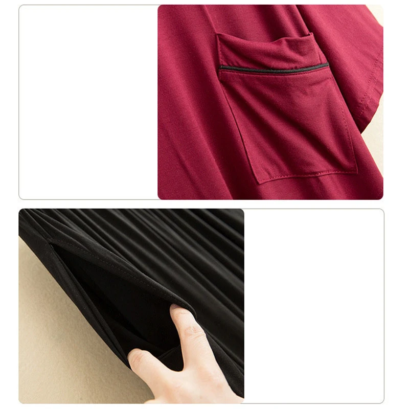 Мужские пижамы из модала чистый цвет удобные для кожи большой размер Свободная