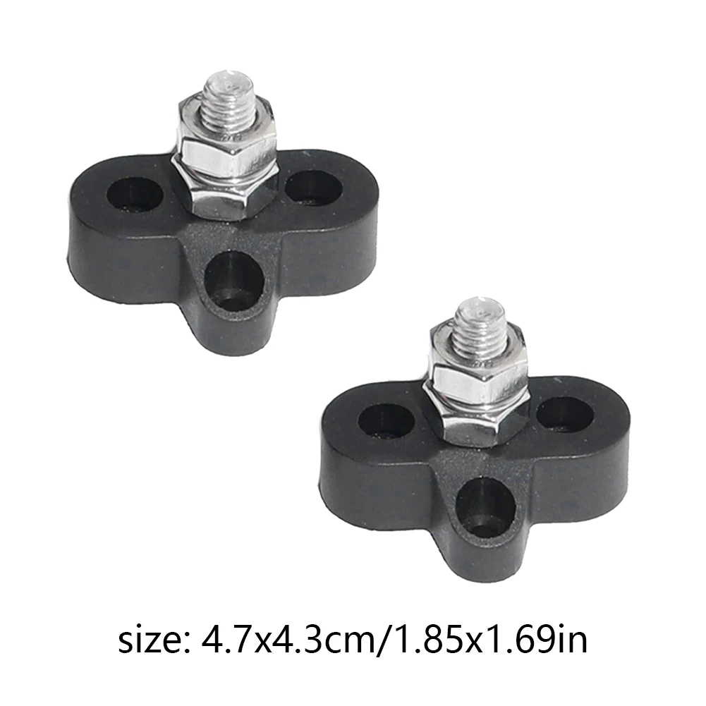 2PCS DC 48V Insulated Bus Bar Terminal Studs Heavy Duty DCM8 Single Positive Power Distribution Block For Truck RV Ship Boats |