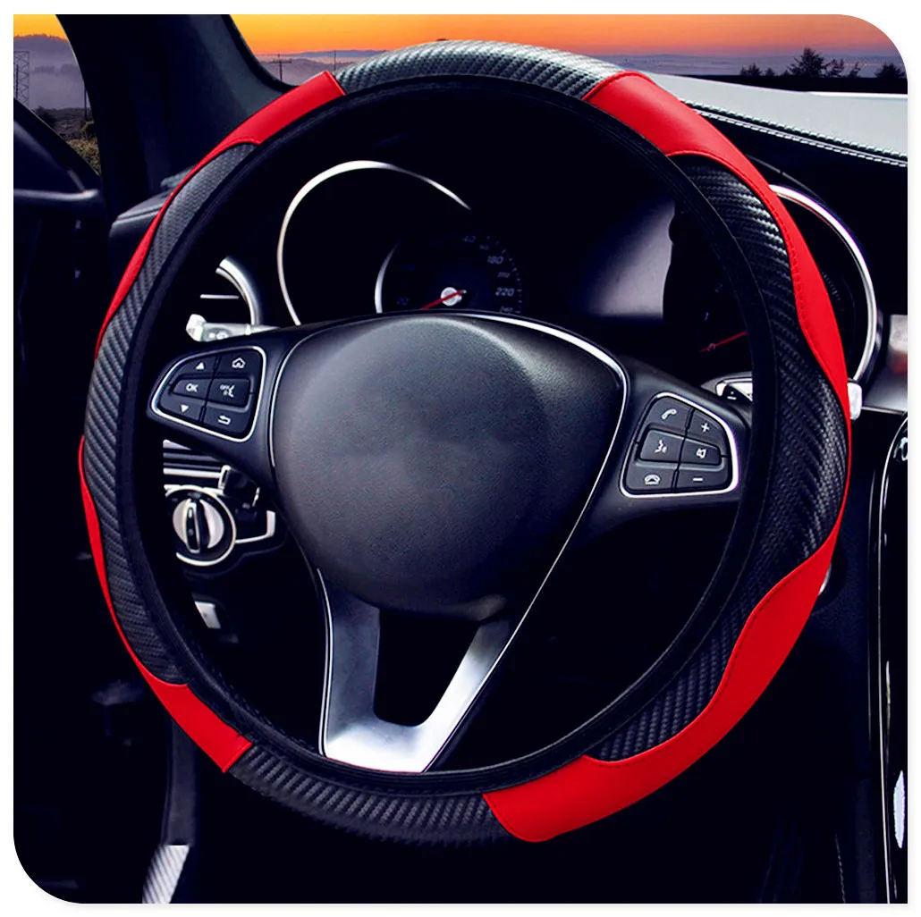 Крышка рулевого колеса автомобиля дышащий Противоскользящий ПУ кожа