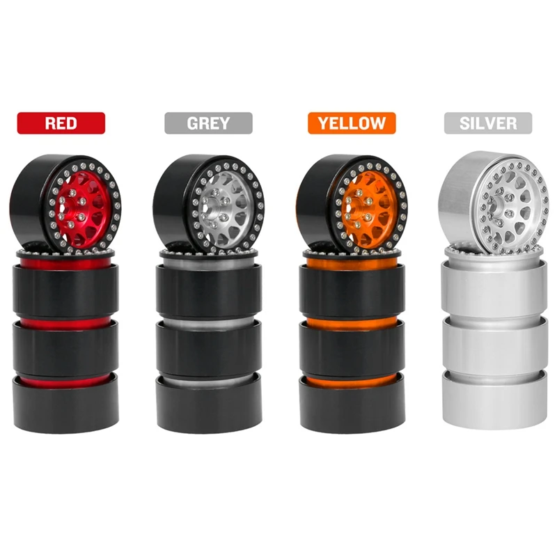 

4PCS Metal 1.9 Beadlock Wheel Rim Hub for 1/10 Traxxas Hsp Redcat Rc4Wd Tamiya Axial SCX10 D90 HPI RC Car Spare Part