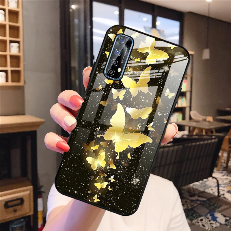 

Hard Phone Case For OPPO Realme 7 Pro Case Tempered Glass Bumper For OPPO Realme7 Pro 7Pro Protective Fundas Luxury Realme7pro