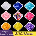 8 мм10 мм12 мм 100 шт акриловые прозрачные акриловые бусин в форме тыквы игрушечные бусинки 