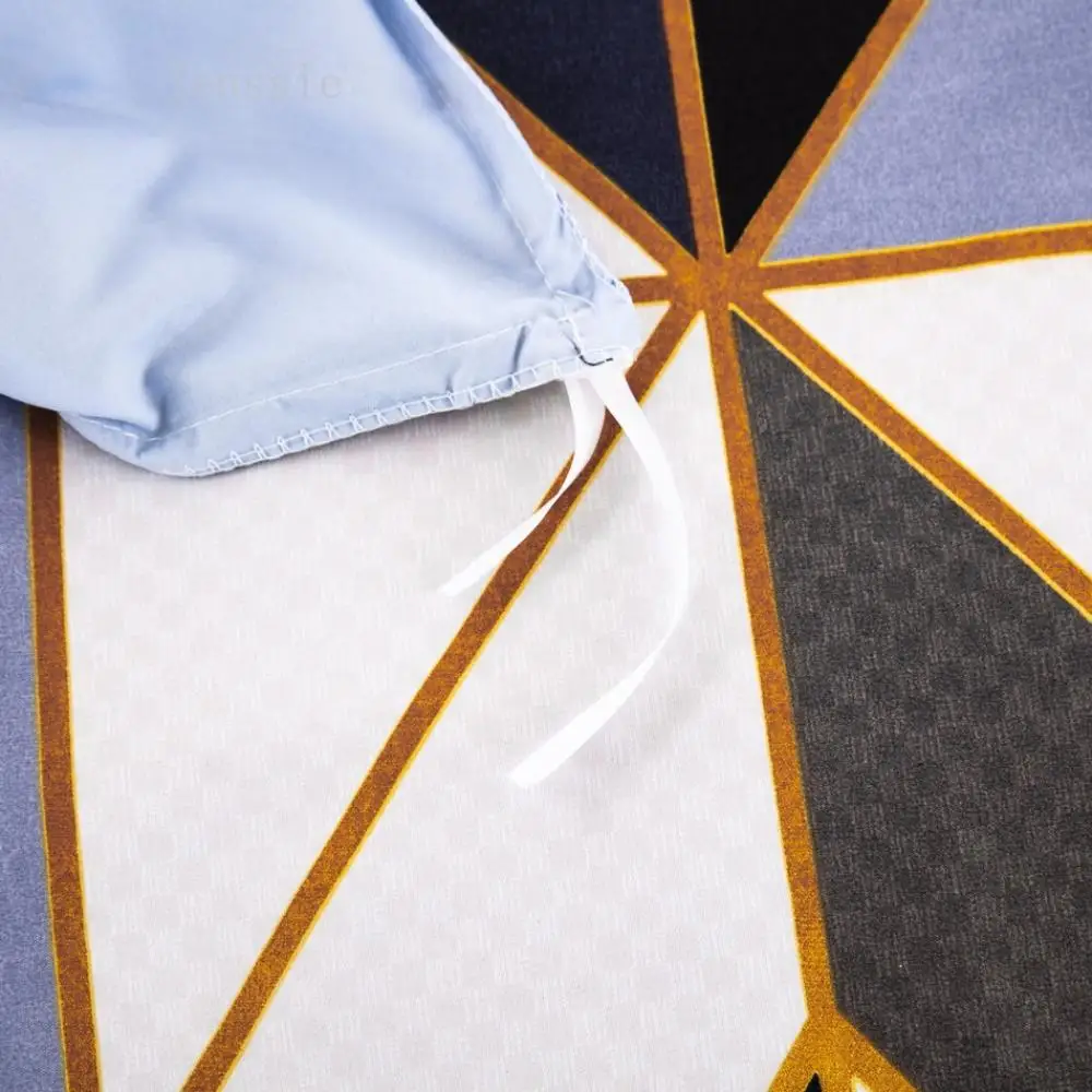 

Nordic Minimalist Style Blue Duvet Cover Set Single/Queen/King Size Geometry Bedding Set for Adults Comforter Cover