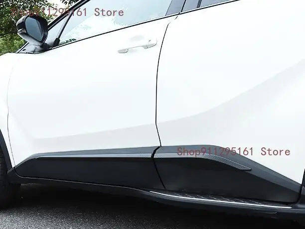 

For Toyota CHR C-HR 2016 2017 2018 2019 ABS Carbon Fiber Car Side Door Body Cover Moulding Trim Strip Car Exterior Accessories