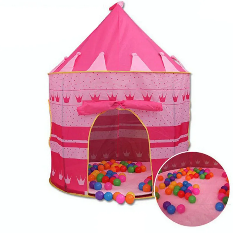 

Cartoon Princess Prince children's toy Castle Game House Tent play hide and seek children's tent