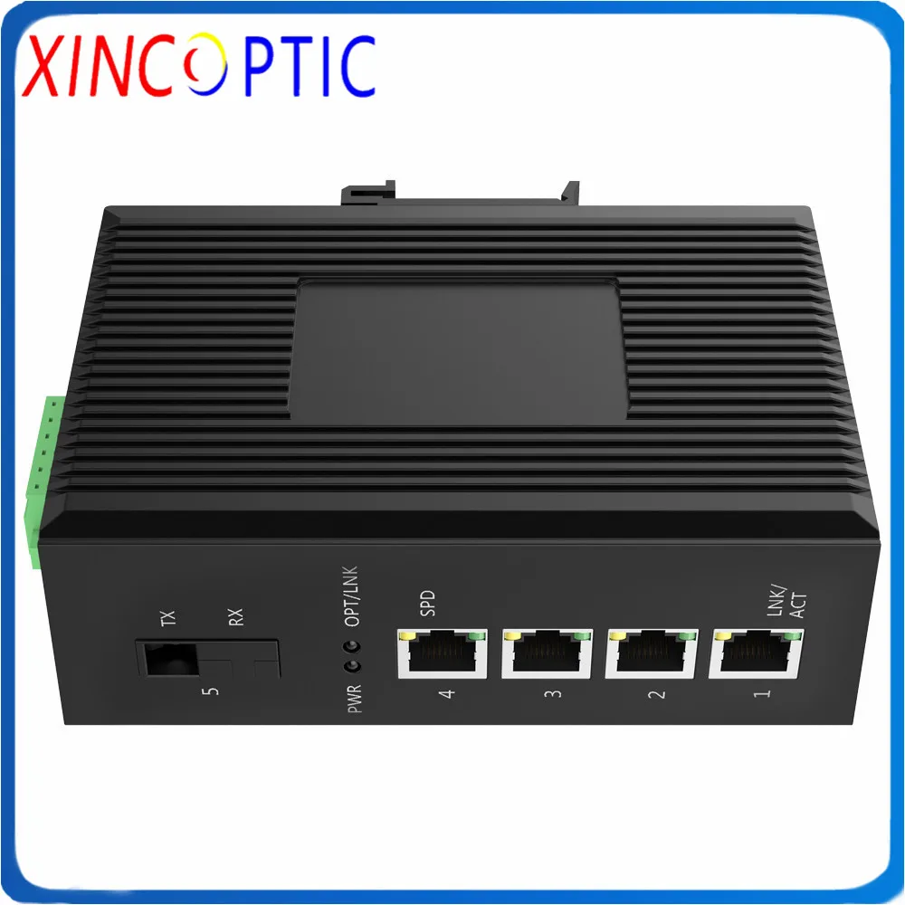 4POE IEEE802.3af/at + 1 двойное волокно SM 1310 нм 20 км SC.3 порт 10/100/1000 м Промышленный Коммутатор