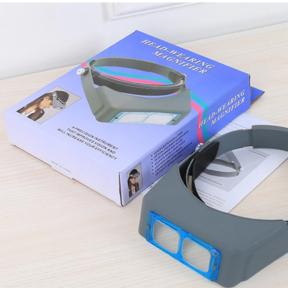 

Head Wearing Magnifier Headband Eyewear Loupe Repair Third Hand Helmet Magnifying Glass Spectacles