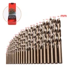 Набор кобальтовых сверл M35, Сверла HSS-Co, с металлическим корпусом, для сверления металла и дерева