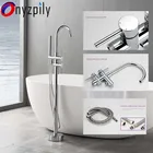 Кран для ванны Onyzpily, напольный хромированный смеситель для ванны и душа