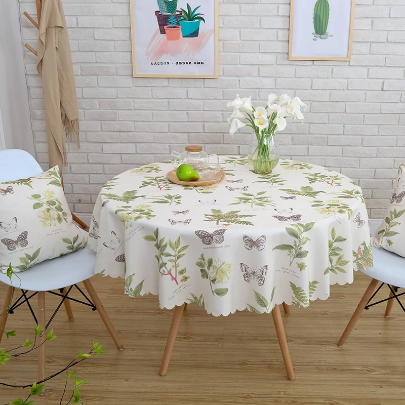 Новый Свежий водонепроницаемый круглый стол ткань Листья плед квадратная