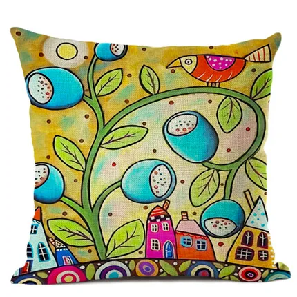 10 Китайский Тайланд стиль наволочка Будда искусство Винтаж пледы наволочки буддизм интерьер автомобиля декоративные подушки под талию 45*45 - Цвет: 10