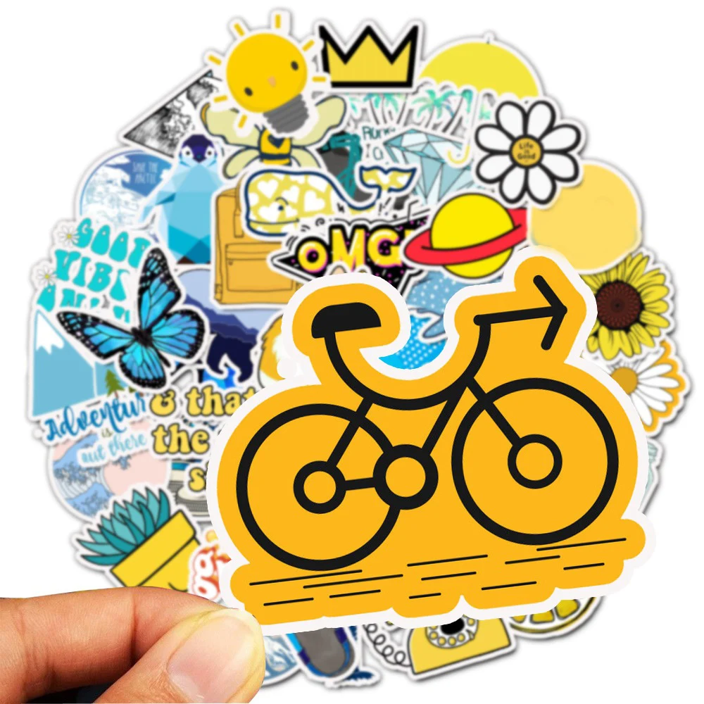 100 PCS Cartoon Simple VSCO Girls Kawaii Stickers For Chidren Toy Waterproof Sticker to DIY Laptop Bicycle Helmet Car Decals | Игрушки и