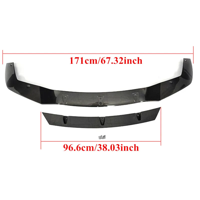 

2 PCS Real Carbon Fiber Racing Front Bumper Lip Splitters For B-MW 2 Series F87 M2 Base Coupe 2-Door 2016-2017 Car Accessories