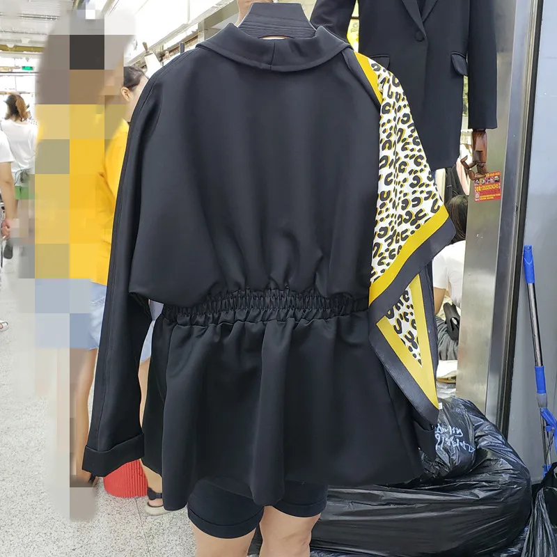 Getвесенний Женский блейзер с леопардовым принтом женский черный длинный рукав