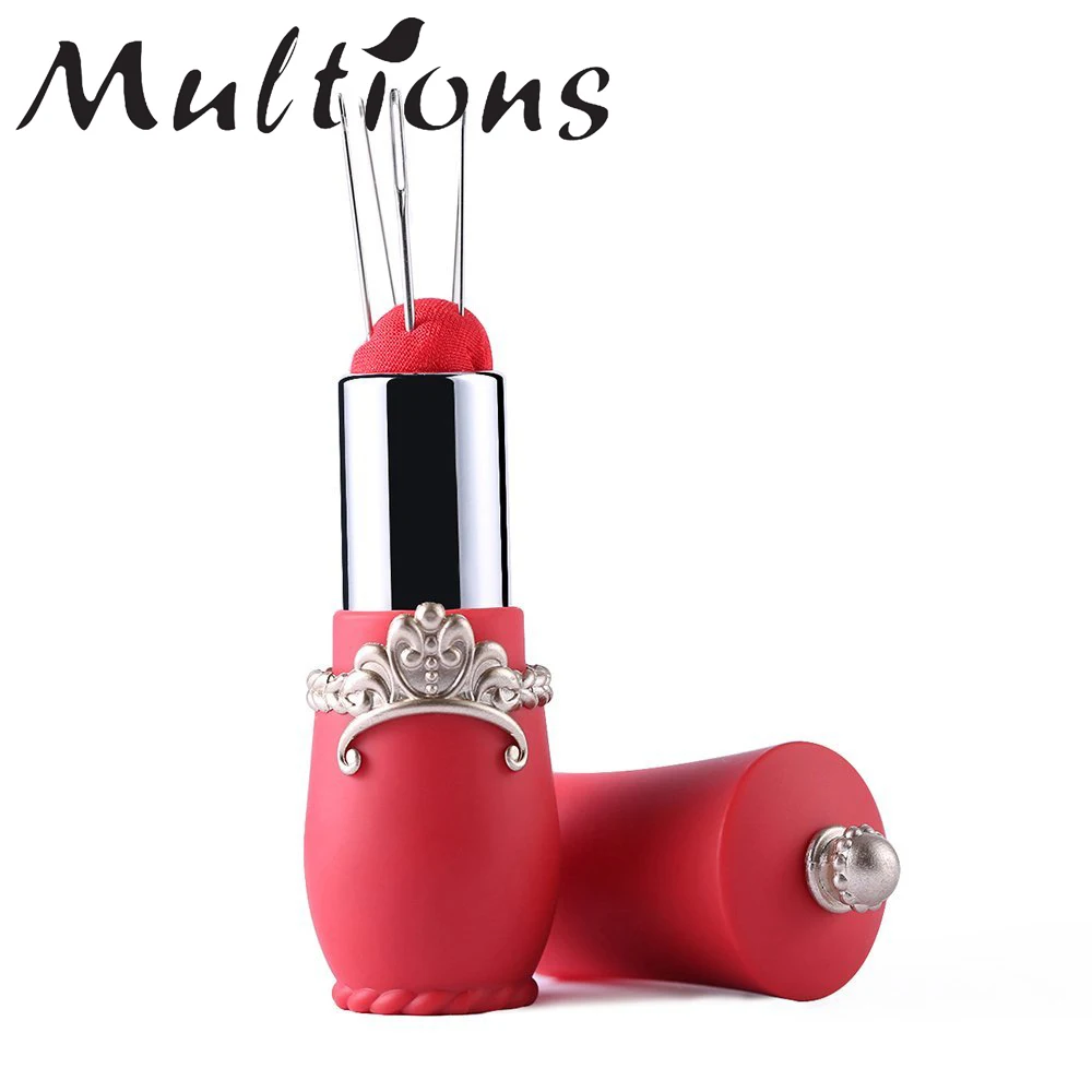 Новый дизайн иглы в форме губной помады подушка с 5 швейными иглами для ручного