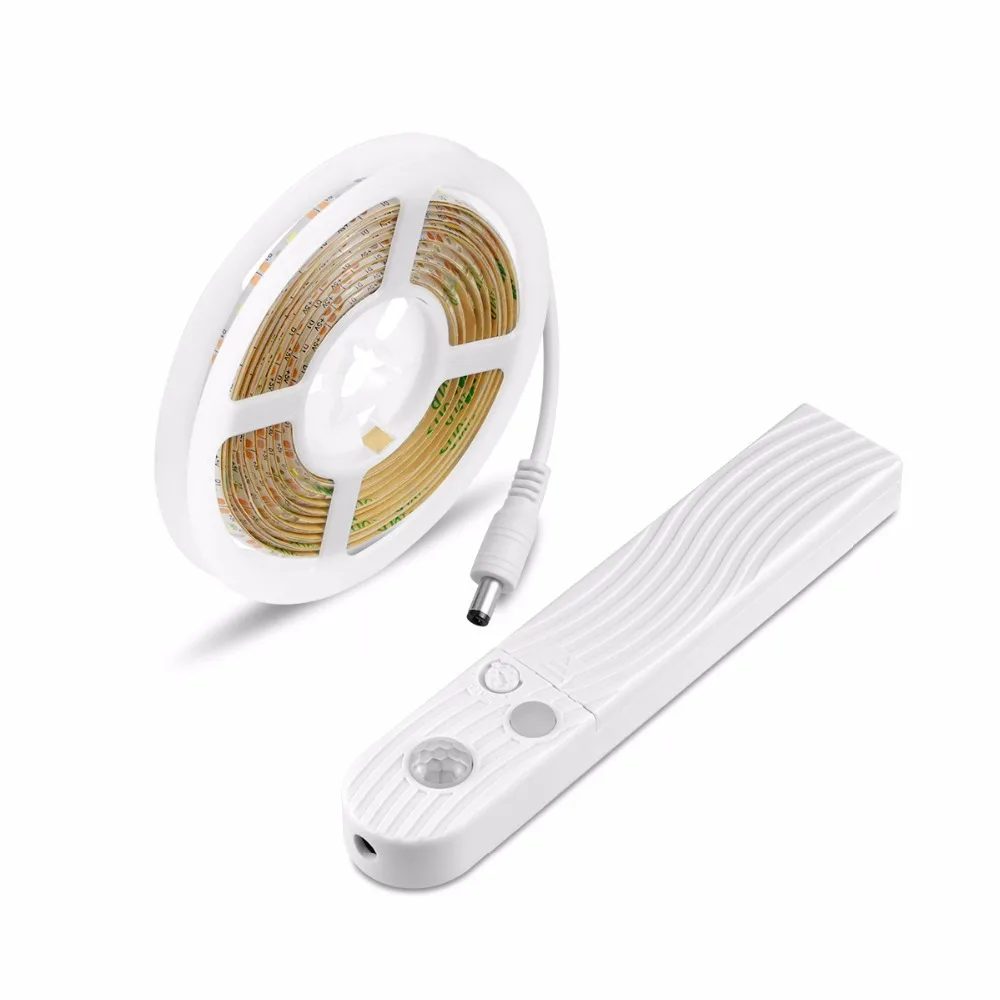 Motion Sensor Strip Светодиодный светильник под шкаф светодиодная лента светодиодный светильник с беспроводным PIR датчиком движения USB порт огни Кровать Сторона для шкафов лестниц освещение для гардероба - Цвет: Motion Sensor Strip