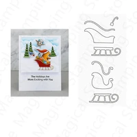 christmas sleigh metal cutting dies stencil for diy craft making decoration greeting card scrapbooking new christmas no stamps