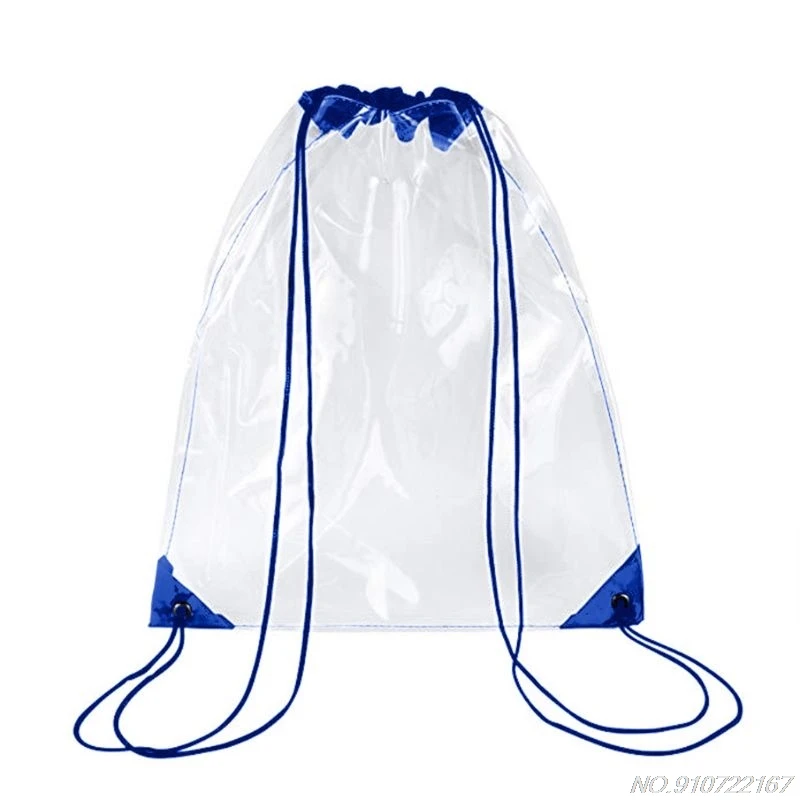 

New Transparent Drawstring Backpack School Tote Gym Bag Sport Pack N27 20 Dropshipping