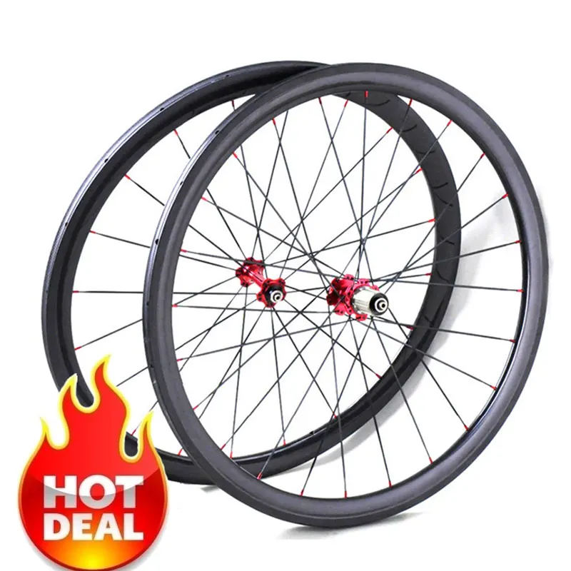 Велосипедные Углеродные колеса 700C шоссейные велосипеды клинчер 38 мм Глубина с 6