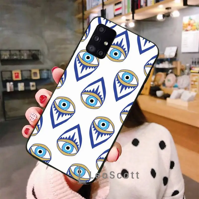 

Evil eye Phone Case For Samsung A50 A51 A71 A20E A20S S10 S20 S21 S30 Plus ultra 5G M11