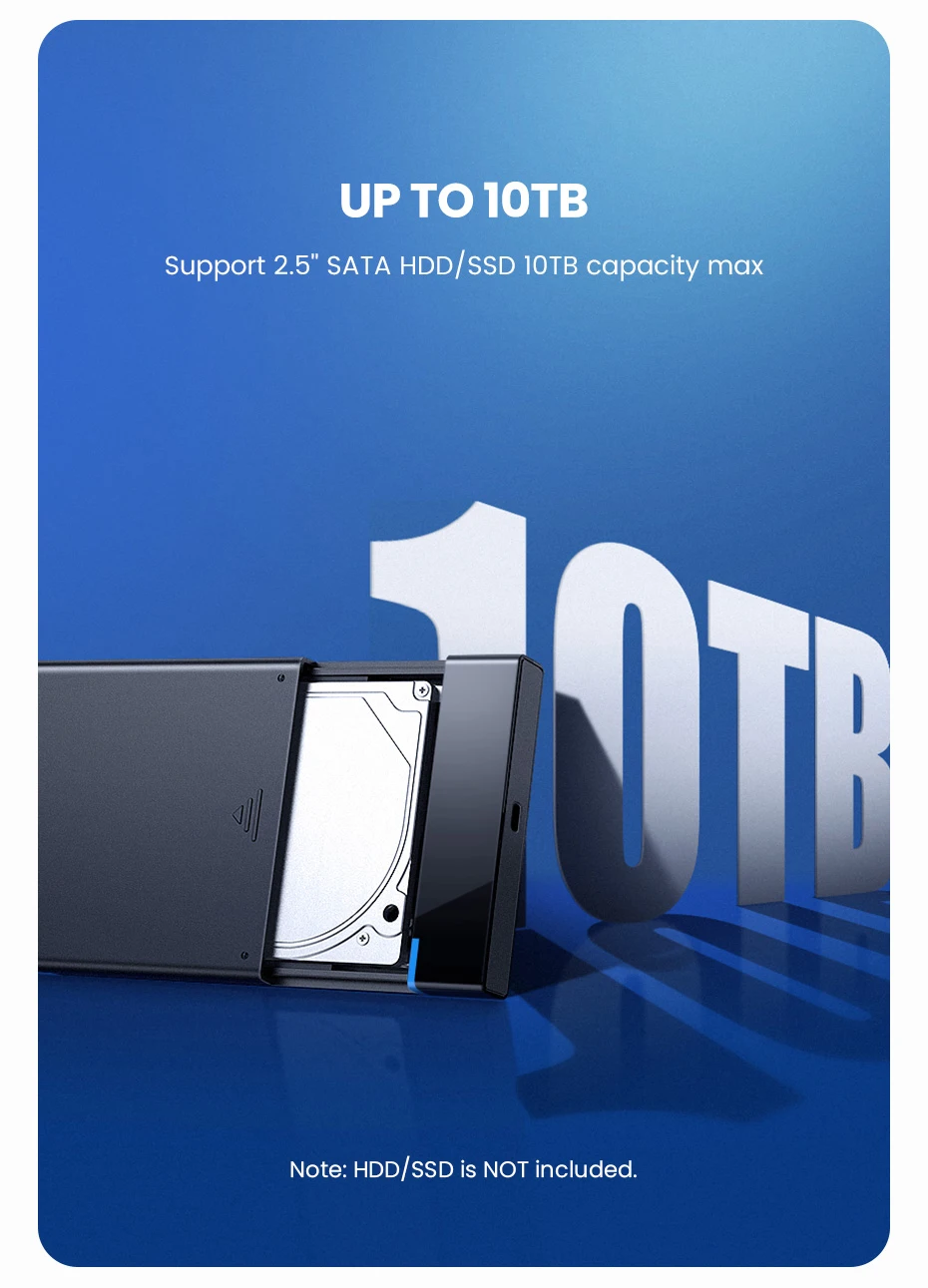Ugreen HDD чехол 2,5 SATA для USB 3,0 адаптер жесткий диск Корпус для SSD диск HDD Box Тип C 3,1 чехол HD внешний HDD корпус