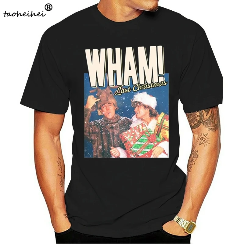 Wham последнее Рождество Harajuku Забавный 100% хлопковая классная футболка для мужчин и