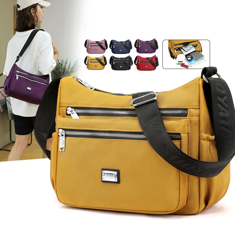 

Waterproof oxford cloth shoulder crossbody bag women's 2022 small mini nylon fabric messenger cross body bags for female summer