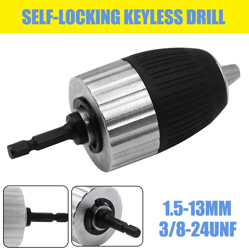 Самоблокирующийся БЕСКЛЮЧЕВОЙ патрон для электрической дрели 1 5 13 мм 3/8 24UNF