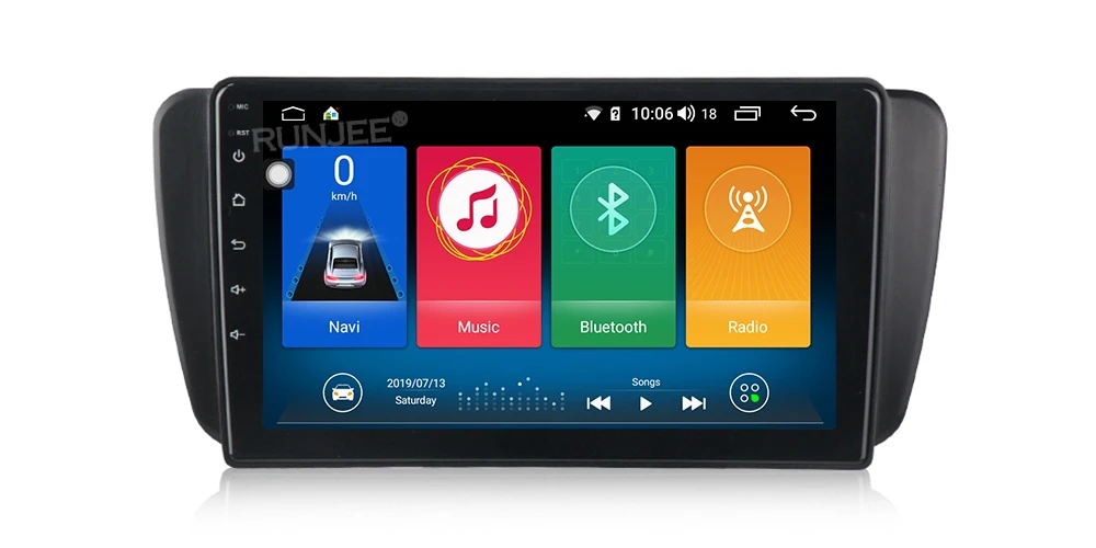 RUNJEE Android 9 9853 4 Гб 64 ГБ Автомобильный Радио мультимедийный плеер для Seat Ibiza 6j 2009 2010 2012 2013 2.5D экран gps видео