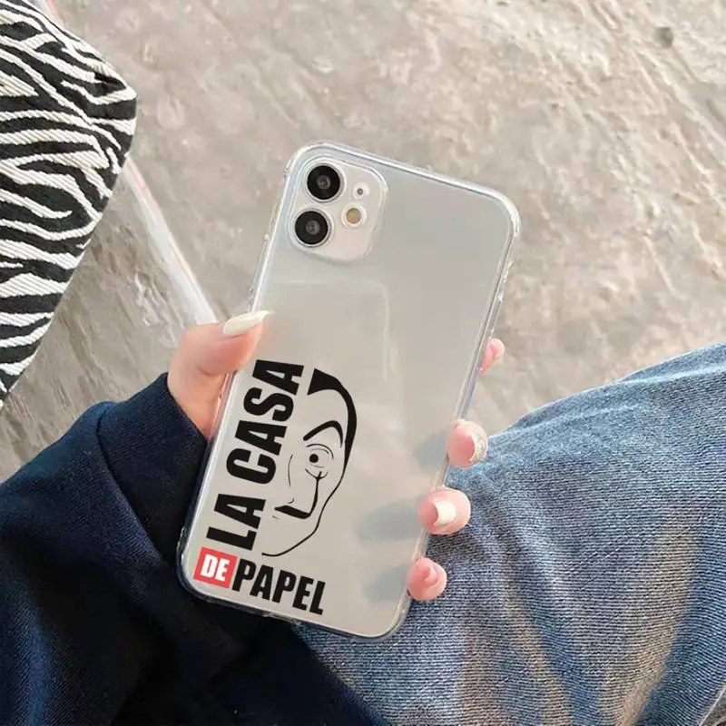 

TV Money Heist House Paper Phone Case Transparent soft For iphone 5 5s 5c se 6 6s 7 8 11 12 plus mini x xs xr pro max