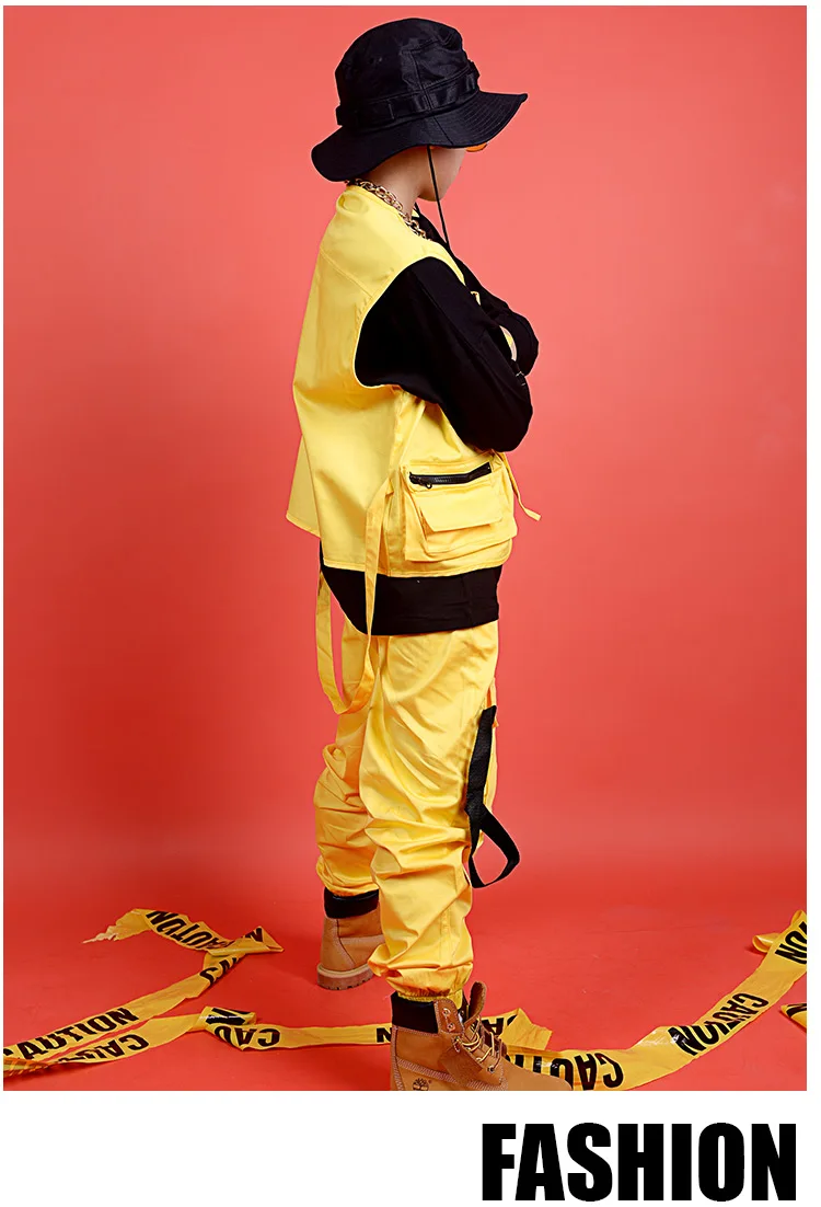 Children'S Jazz Dance Costumes Boys Street Dance Set Hip Hop Clothing For Girls Hiphop Pocket Set Ballroom Stage Outfits DQS306