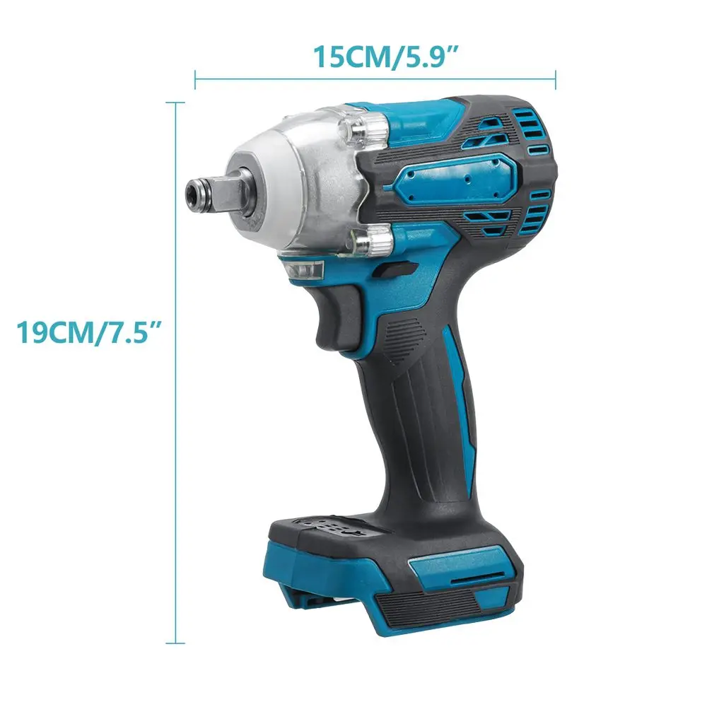

18V Battery Status Display Electric Impact Wrench Motor 1/4" Square Brushless Cordless Wrench LED Light For Makita Battery