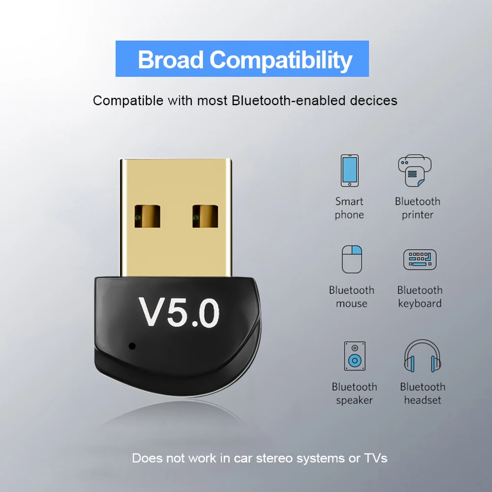 Kebidumei беспроводной 5,0 Bluetooth USB адаптер Bluetooth ключ приемник передатчик беспроводной USB адаптер для компьютера ПК ноутбука