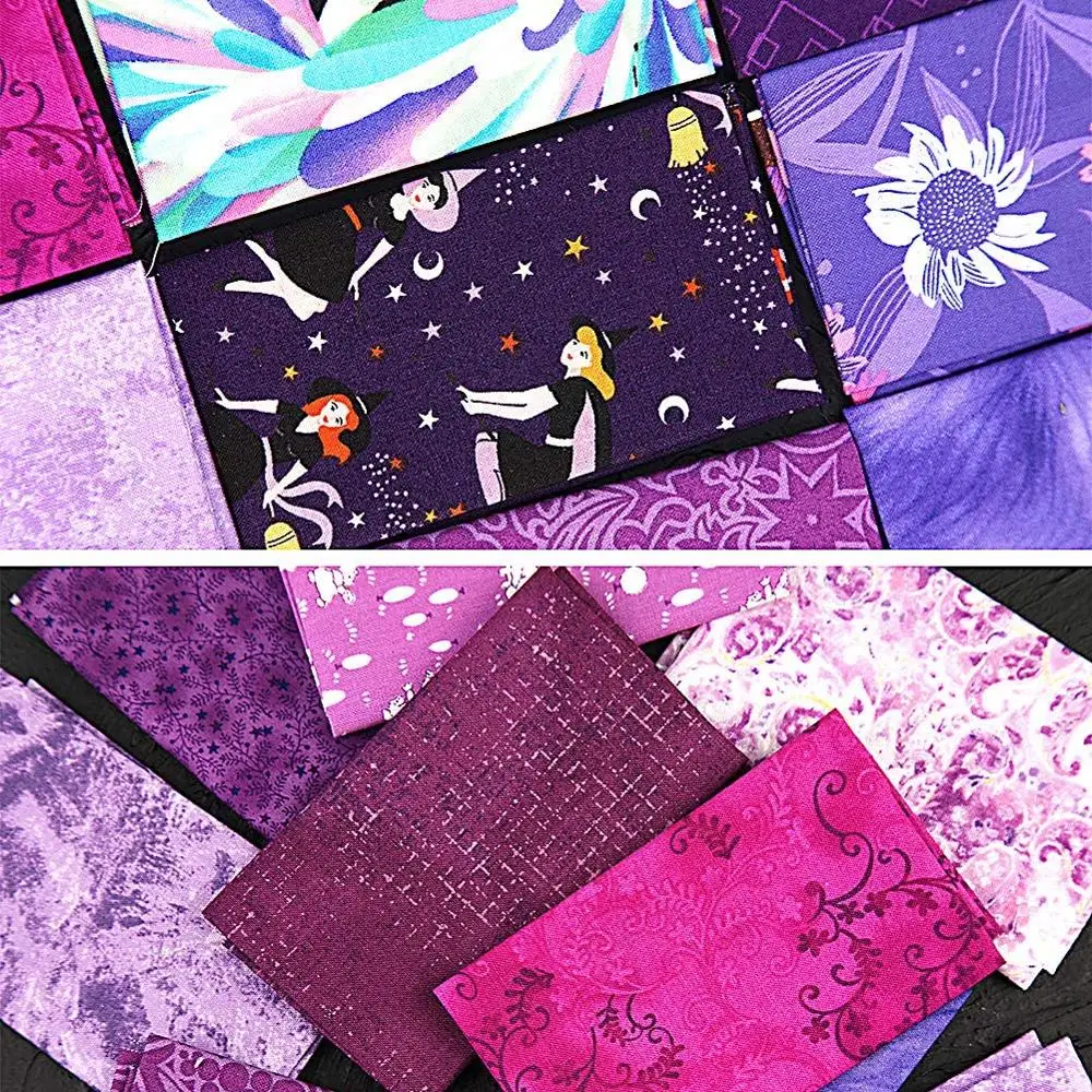 

WeDo 16pcs Cotton Fabric Printed Cloth Sewing Quilting Fabrics For DIY Scrapbooking Crafts, 8.6 x 10.6 inches (22 x 27 cm)