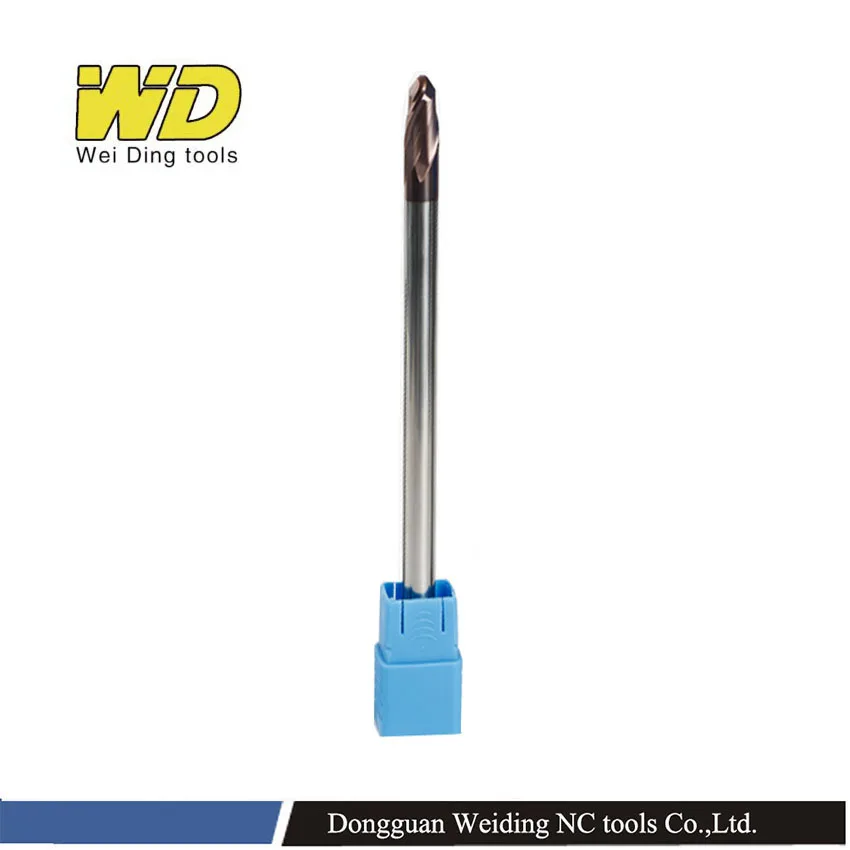 

1pc ball nose end mill R0.5-R6 end milling cutter for CNC machining Tools HRC52 Coated Cutting Tools