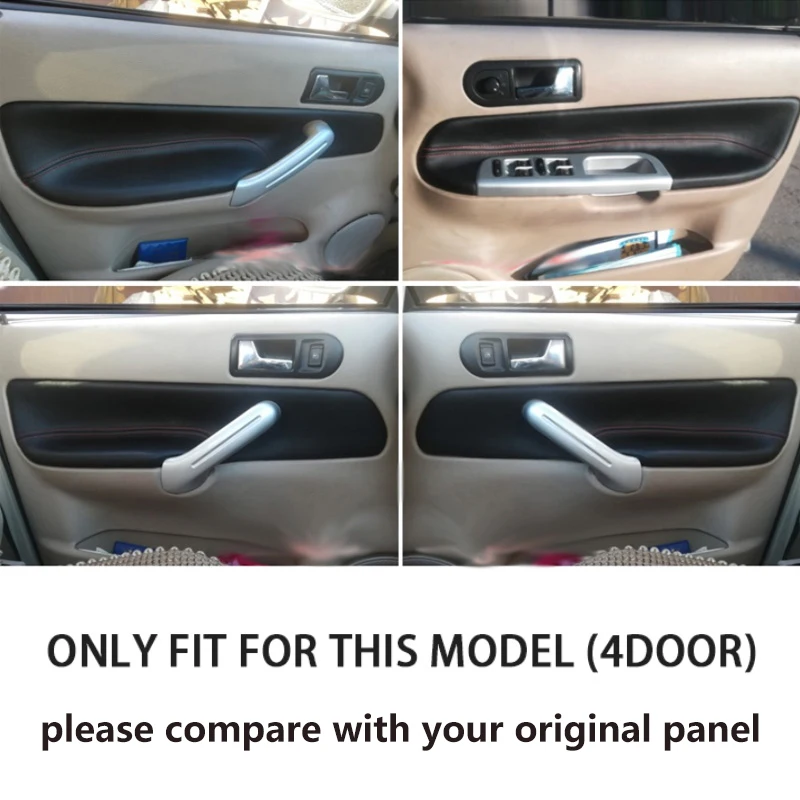 4 шт. кожаная накладка на подлокотник для дверной ручки VW Golf MK4 Jetta Bora 2002 2006|Лепнина