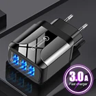 Зарядное устройство QC 3,0 с USB-портом и поддержкой быстрой зарядки, 5 В