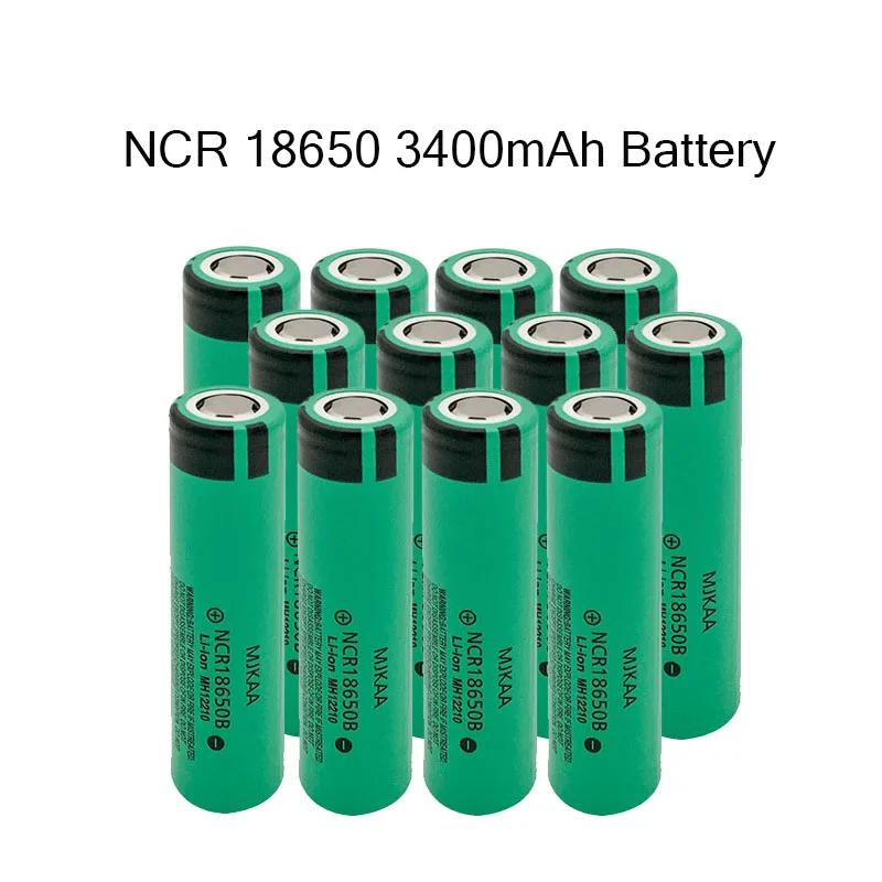 12 шт. NCR18650B 3,7 V 18650 3400mAh литий-ионная аккумуляторная батарея для фонариков